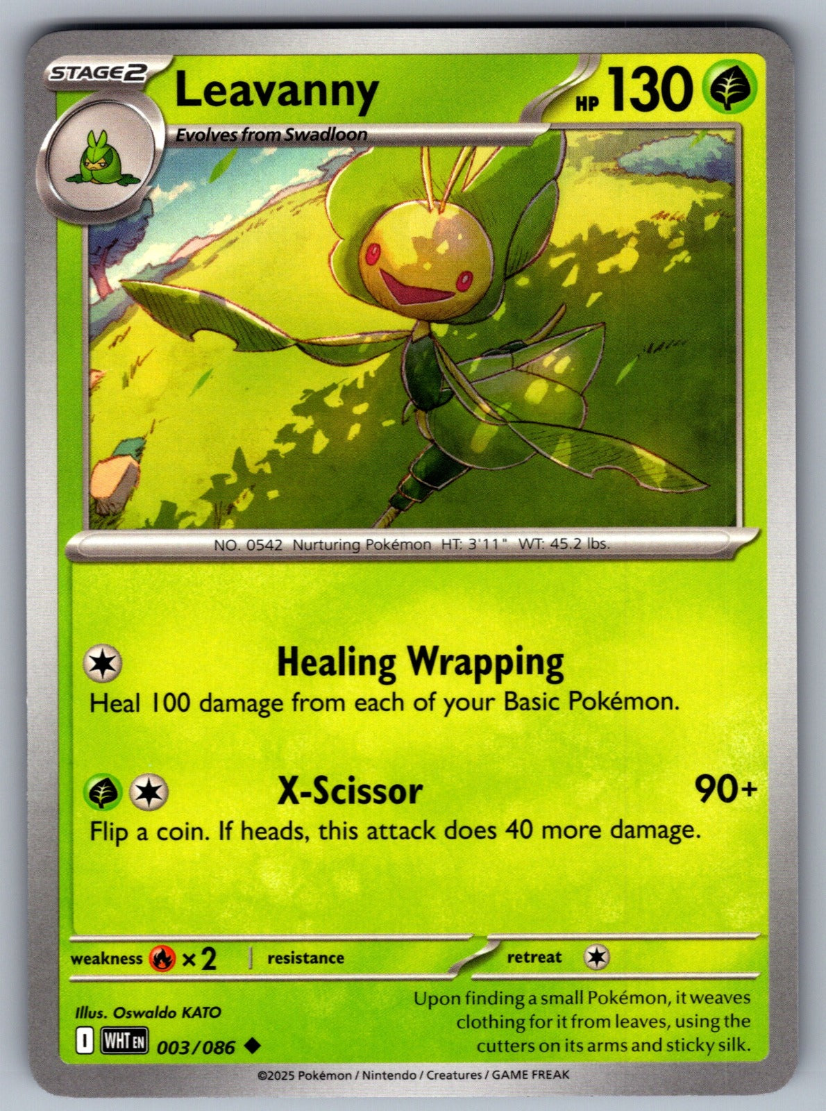 Leavanny Uncommon SV: White Flare 003/086 NM 2025