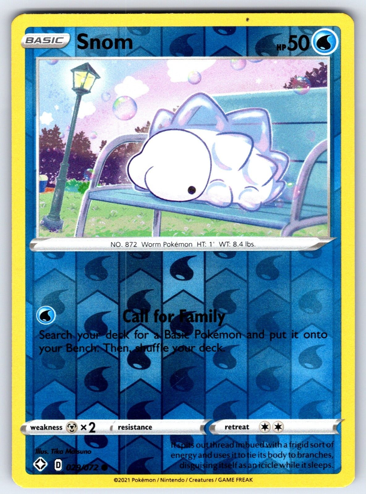 Snom Reverse Holo Common Shining Fates 029/072 NM 2021