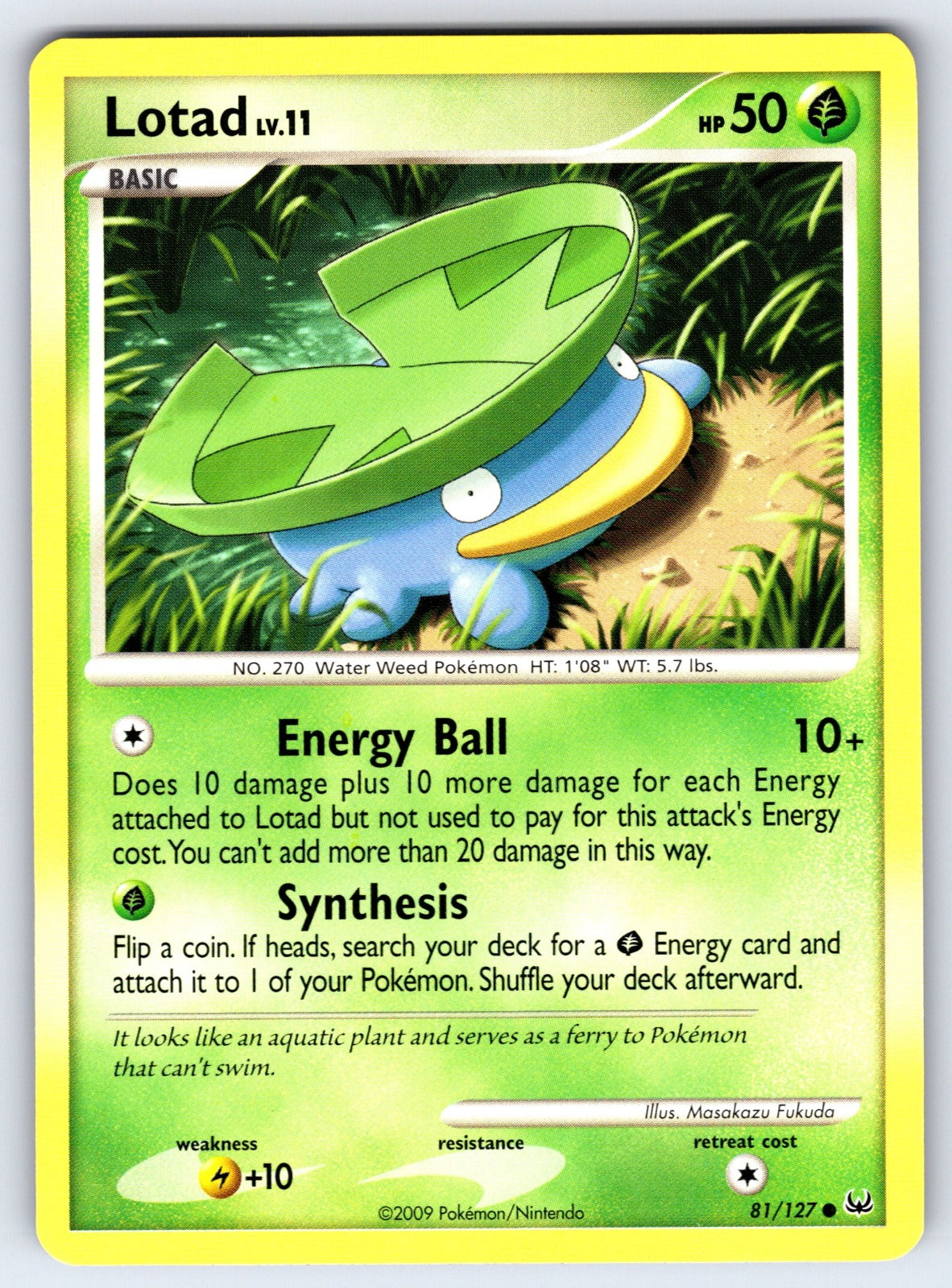 Lotad Common Platinum 81/127 LP 2009