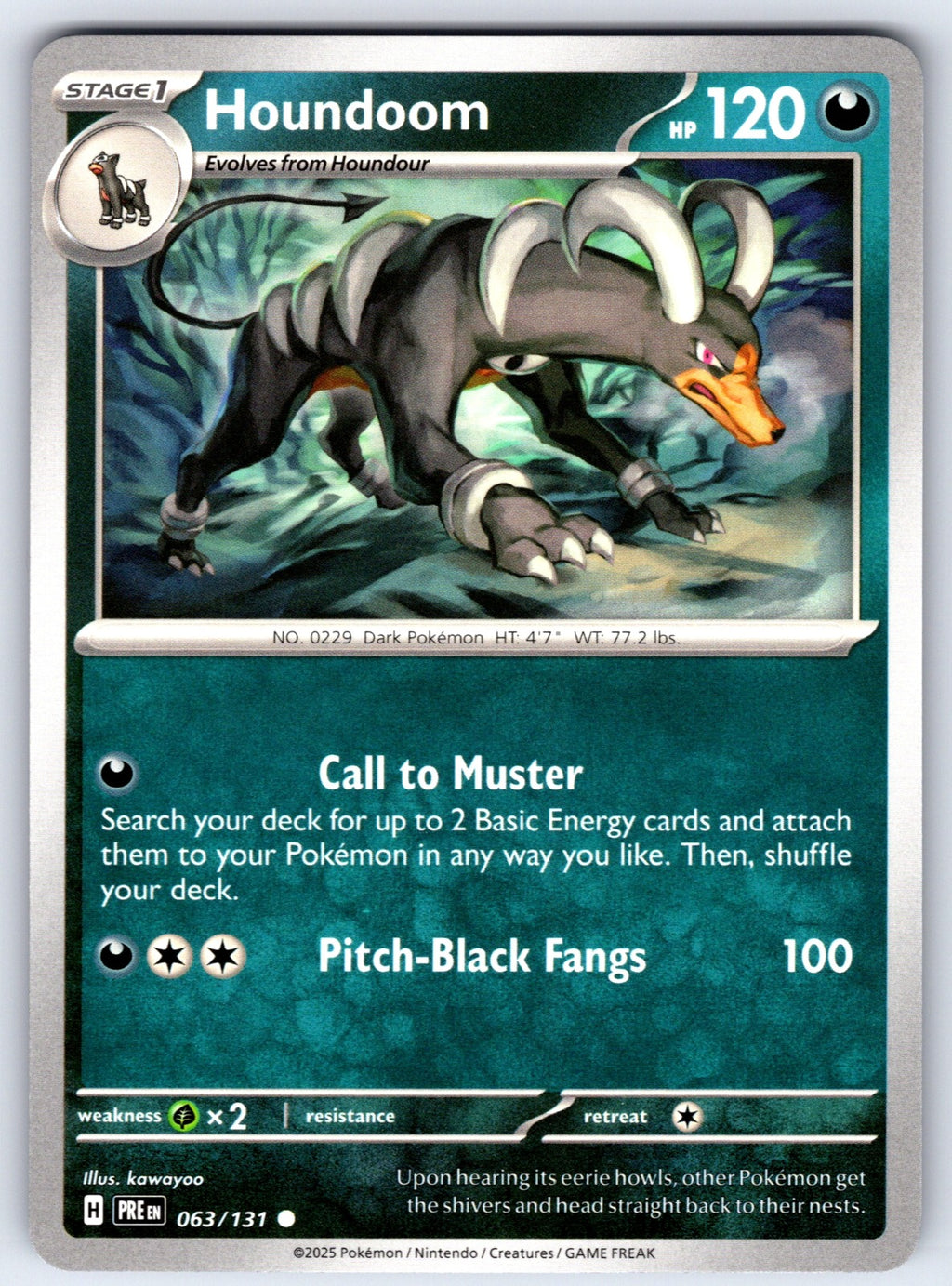 Houndoom Common SV: Prismatic Evolutions 063/131 NM 2025