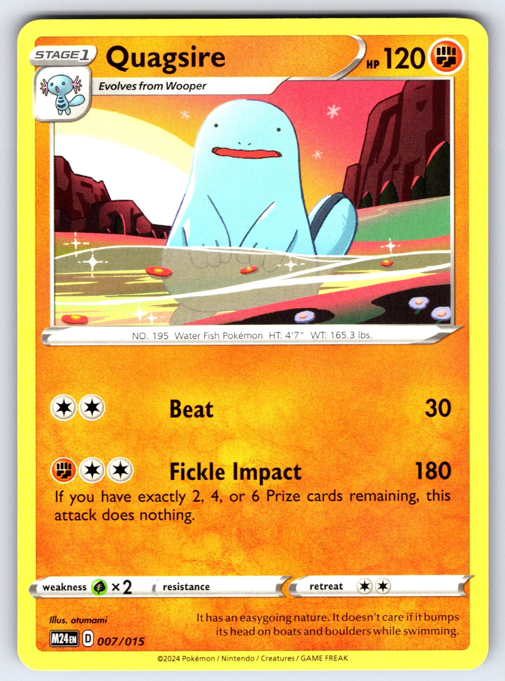 Quagsire Promo McDonald's Promos 2024 007/015 NM 2025