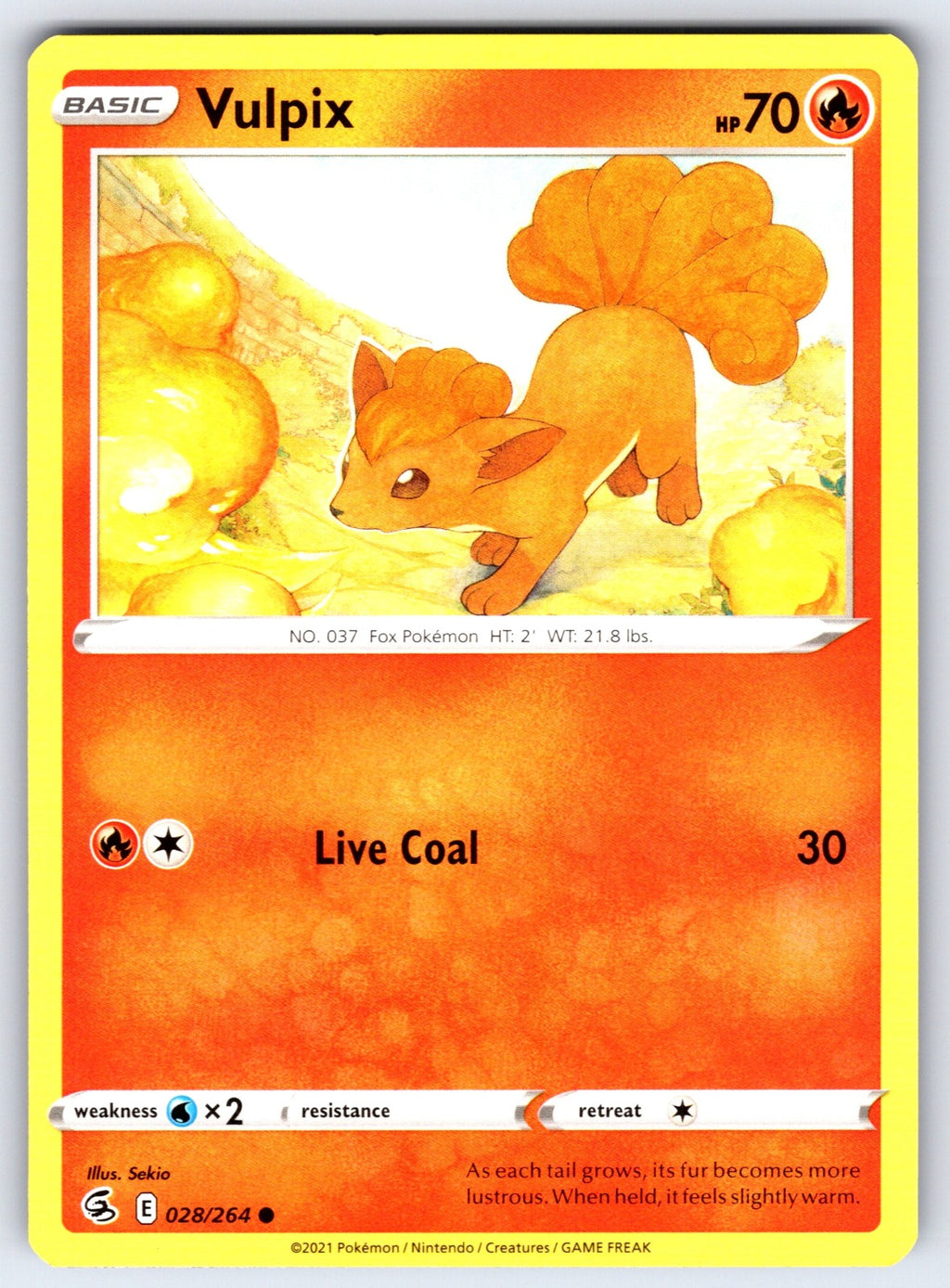Vulpix (28) Common SWSH08: Fusion Strike 028/264 LP 2021