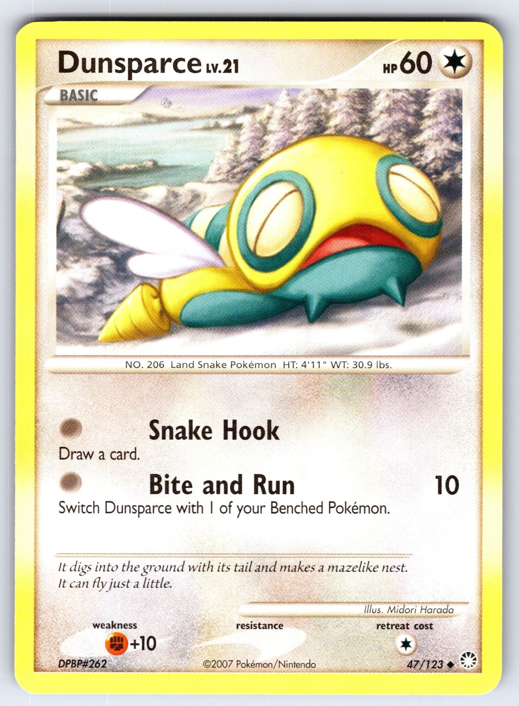 Dunsparce Uncommon Mysterious Treasures 47/123 LP 2007