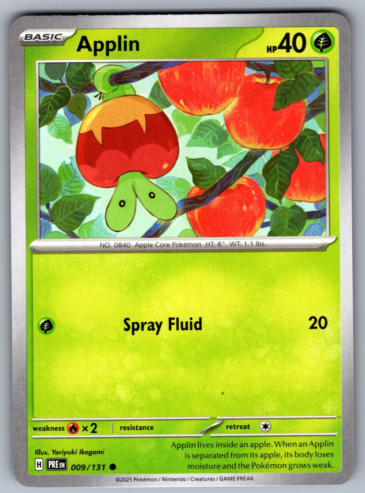 Applin Common SV: Prismatic Evolutions 009/131 NM 2025