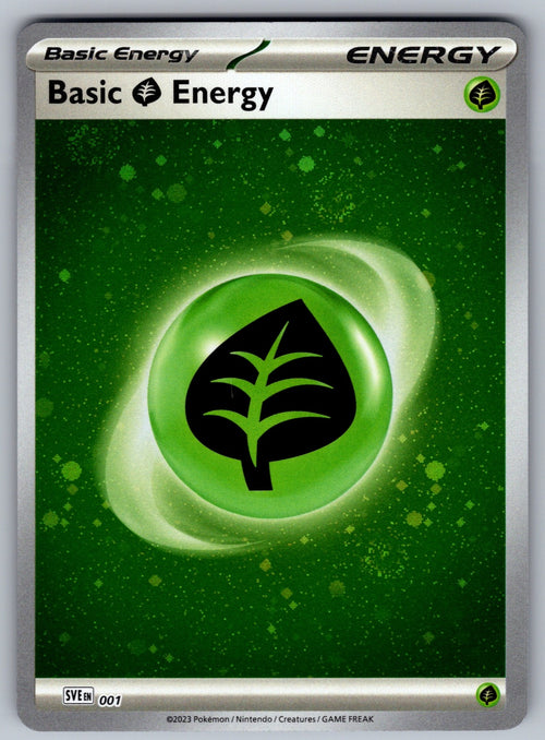 Basic Grass Energy (Cosmos Holo) Holo Common SVE: Scarlet & Violet Energies 001 