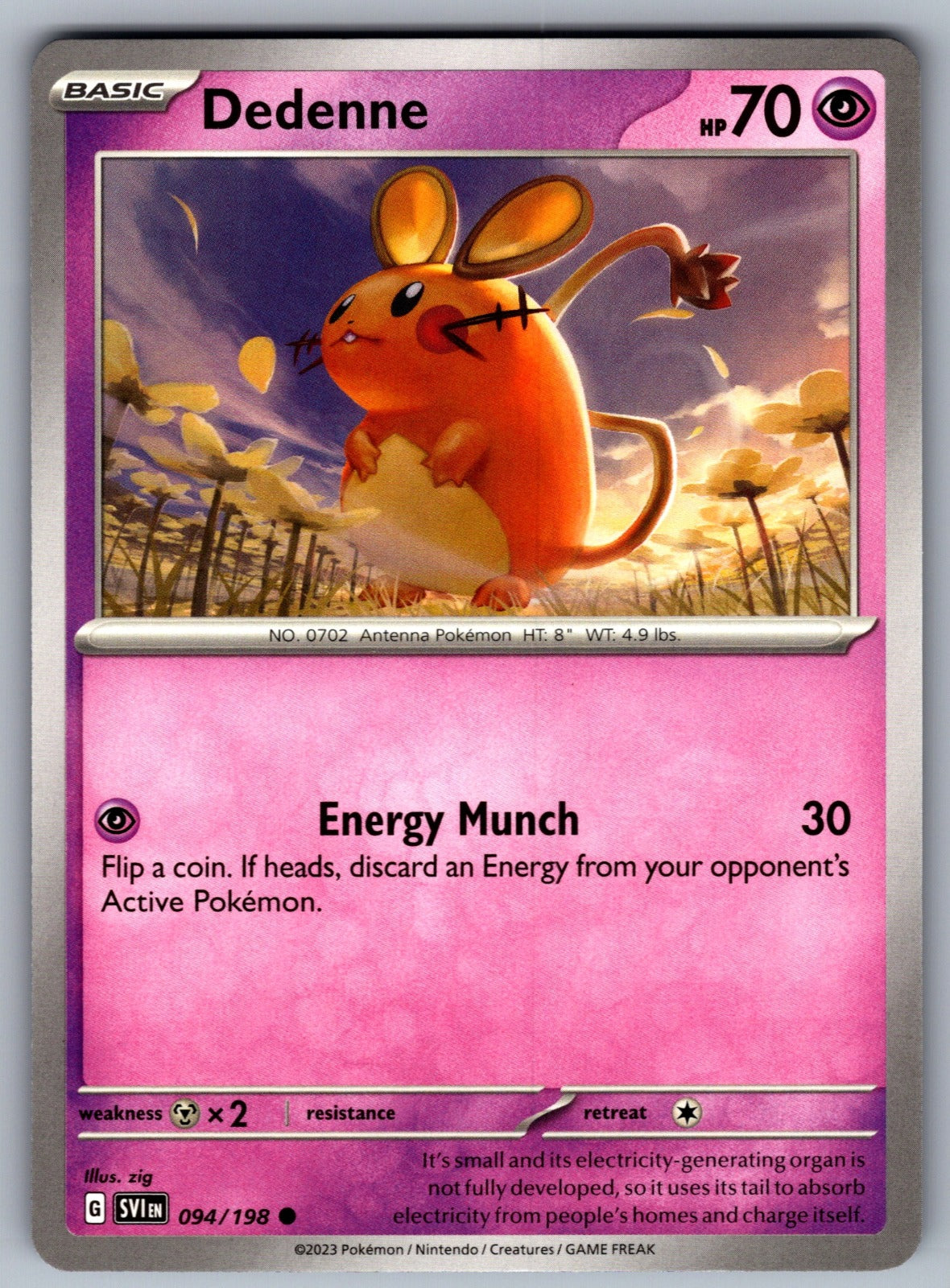 Dedenne Common SV01: Scarlet & Violet Base Set 094/198 NM 2023