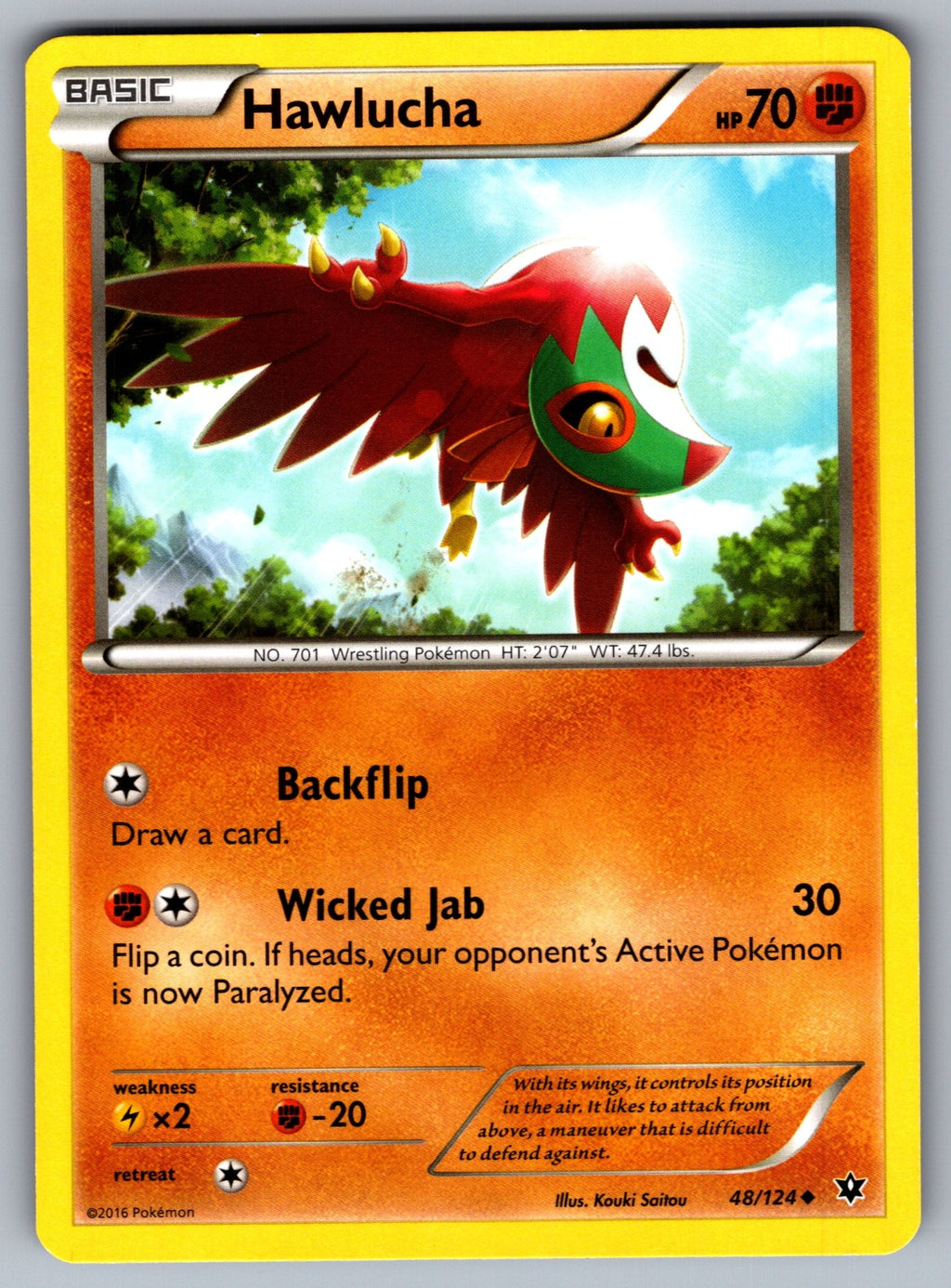 Hawlucha Uncommon XY - Fates Collide 48/124 LP 2016