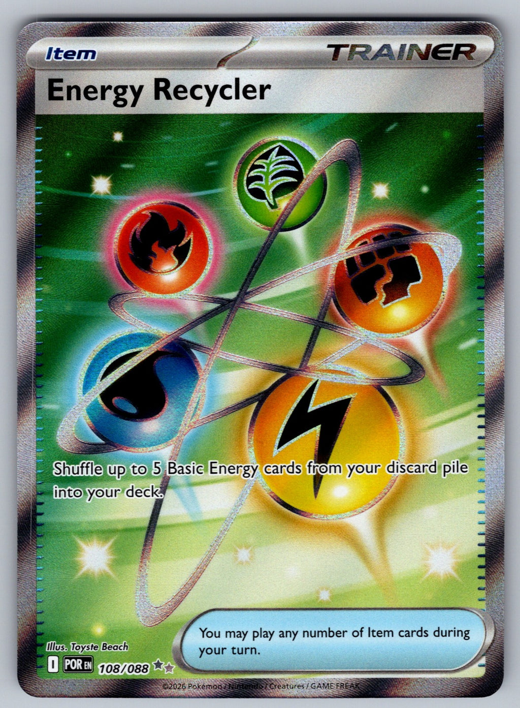 Energy Recycler Holo Ultra Rare ME03: Perfect Order 108/088 NM 2026