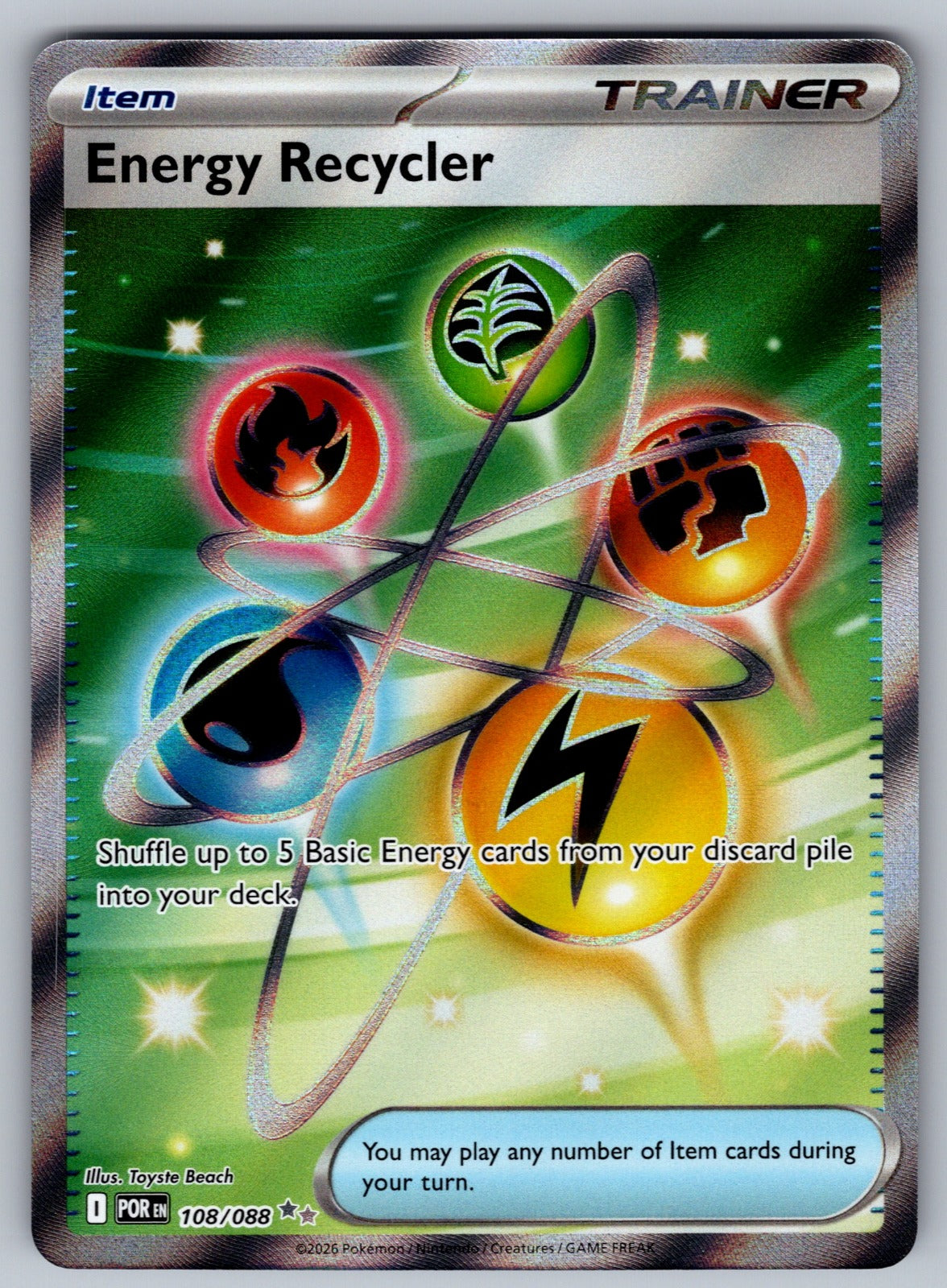 Energy Recycler Holo Ultra Rare ME03: Perfect Order 108/088 NM 2026