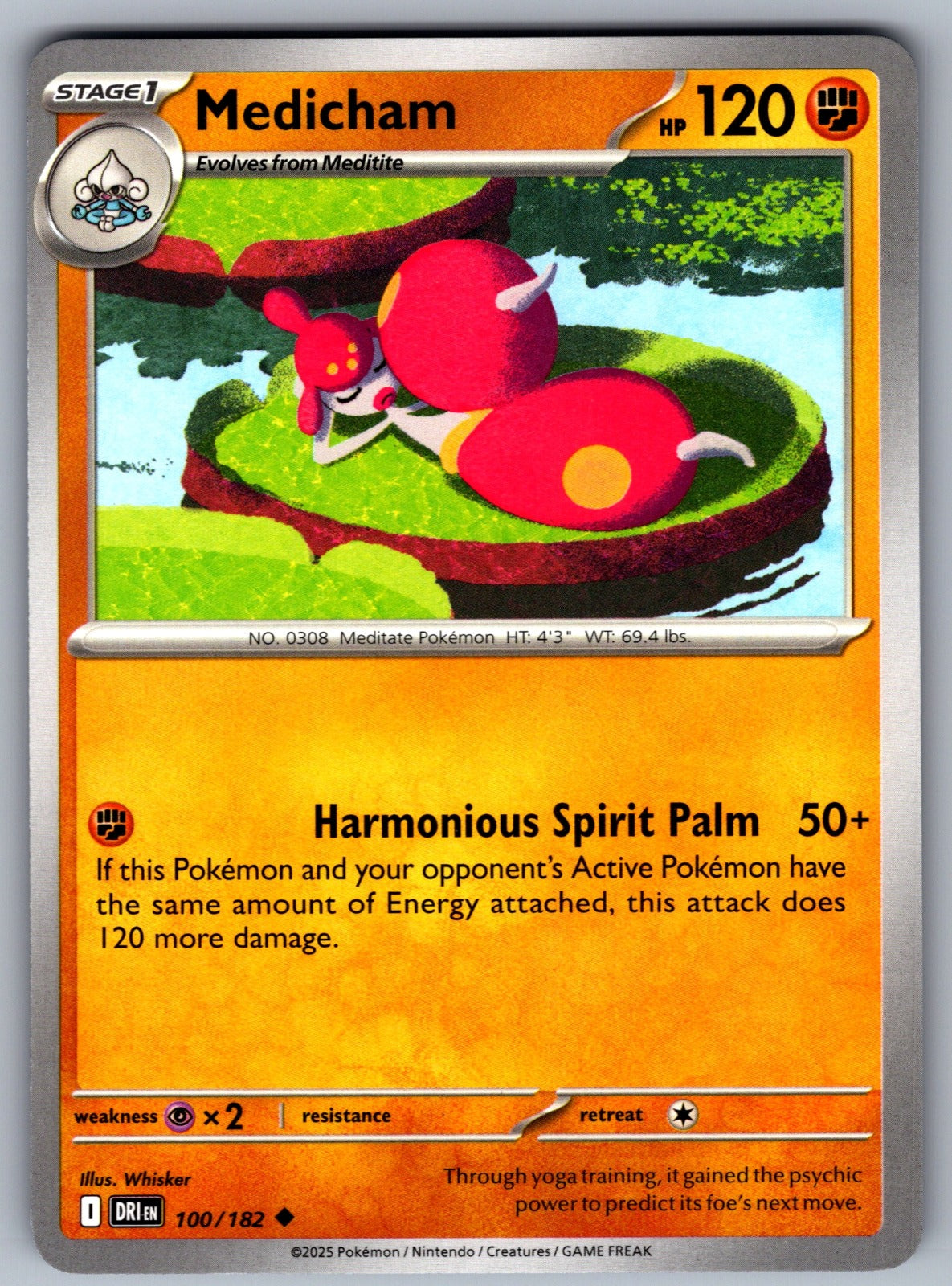 Medicham Uncommon SV10: Destined Rivals 100/182 NM 2025