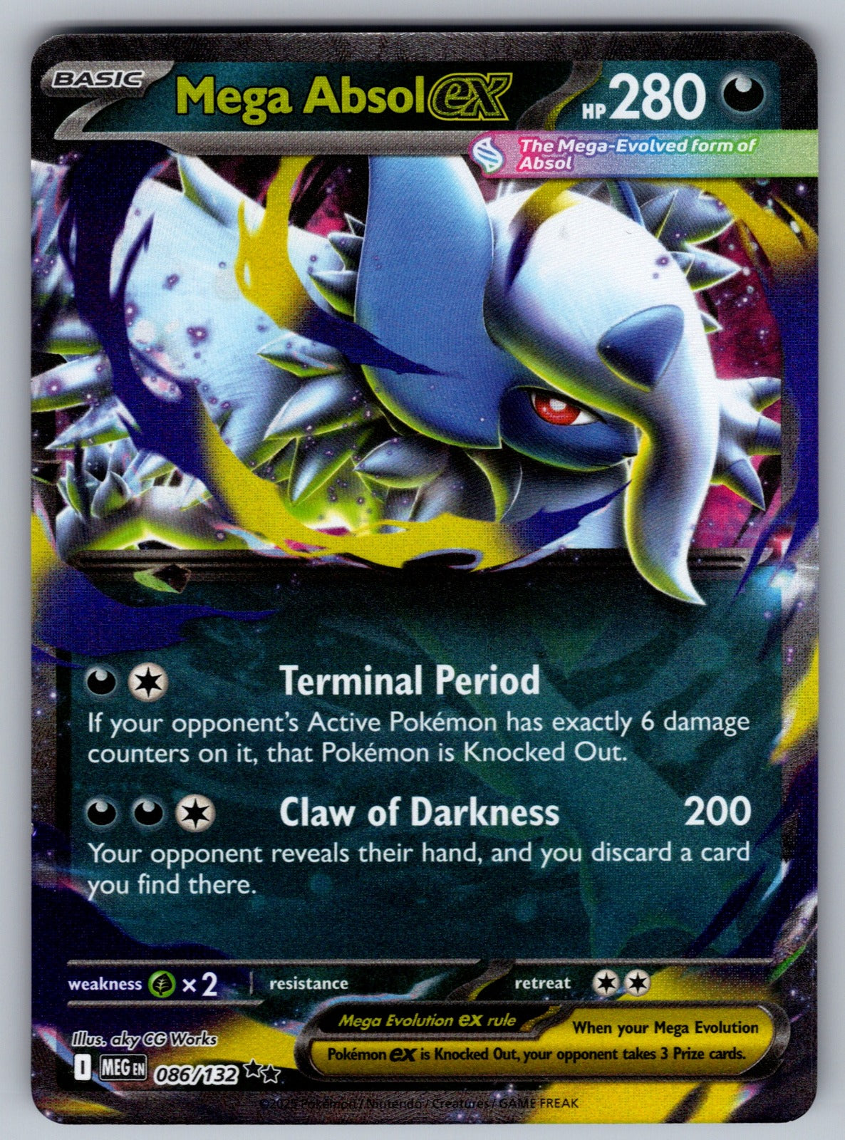 Mega Absol ex - Holo Double Rare Prize Pack Series Cards 086/132 NM 2022