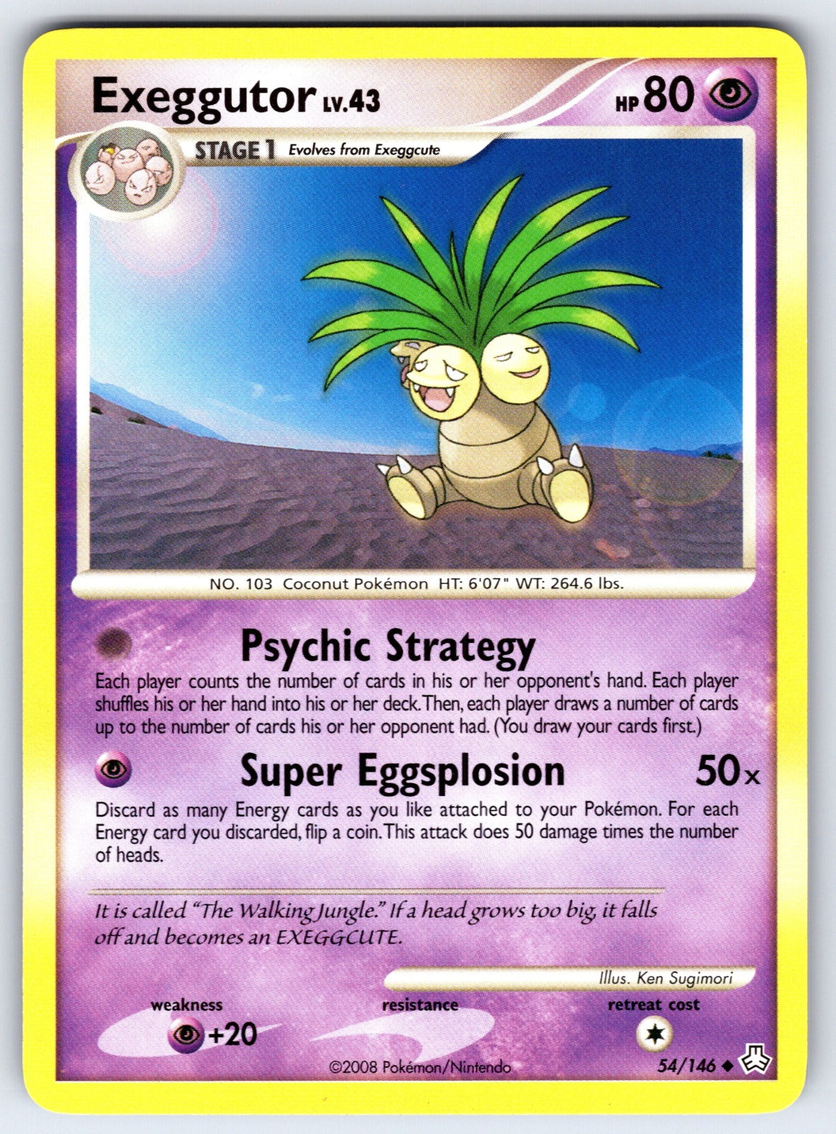 Exeggutor Uncommon Legends Awakened 54/146 LP 2008