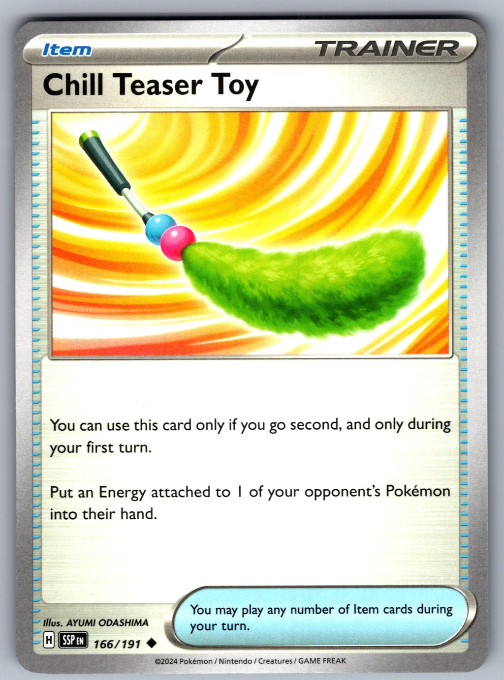 Chill Teaser Toy Uncommon SV08: Surging Sparks 166/191 NM 2024