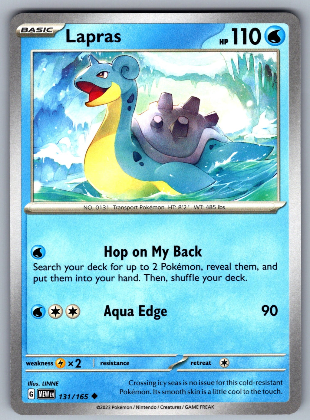 Lapras Uncommon SV: Scarlet & Violet 151 131/165 NM 2023