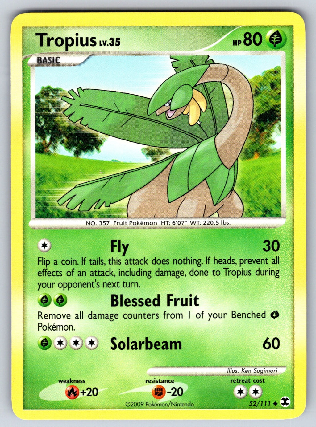 Tropius Uncommon Rising Rivals 52/111 LP 2009