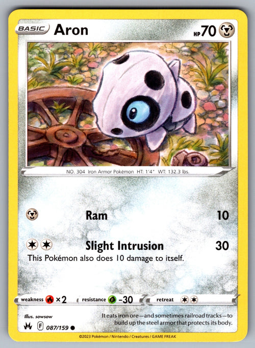 Aron Common SWSH: Crown Zenith 087/159 NM 2023