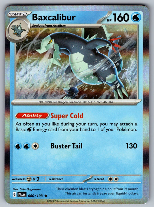 Baxcalibur Holo Rare SV02: Paldea Evolved 060/193 NM 2023