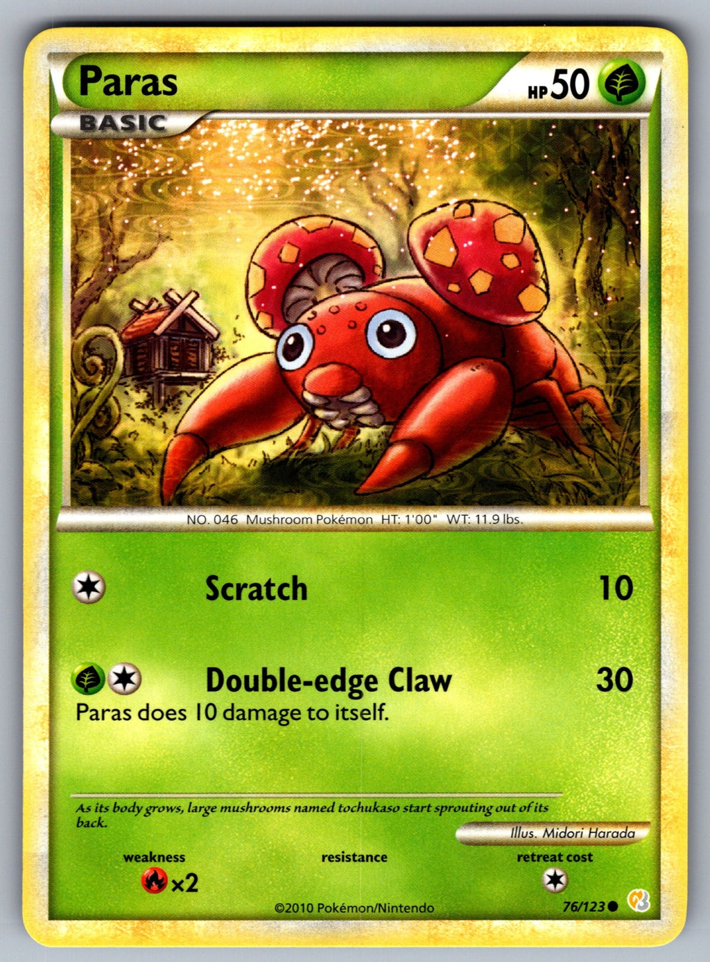 Paras Common HeartGold SoulSilver 76/123 LP 2010