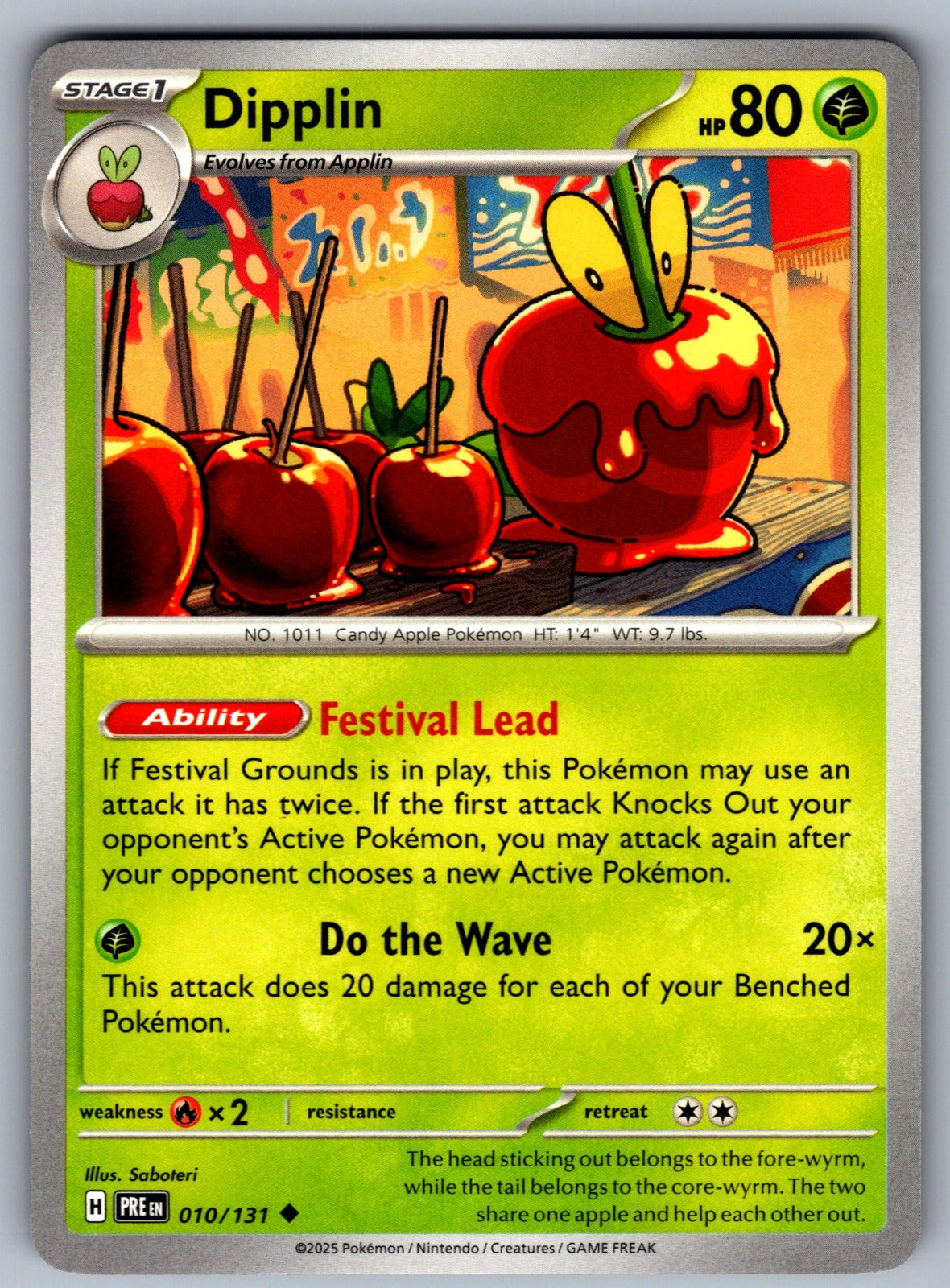 Dipplin Uncommon SV: Prismatic Evolutions 010/131 NM 2025