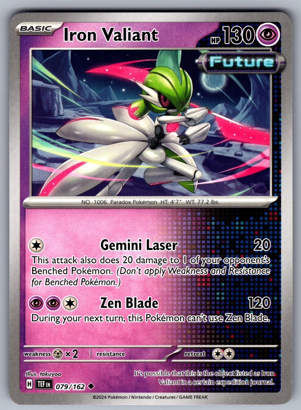 Iron Valiant Uncommon SV05: Temporal Forces 079/162 NM 2024