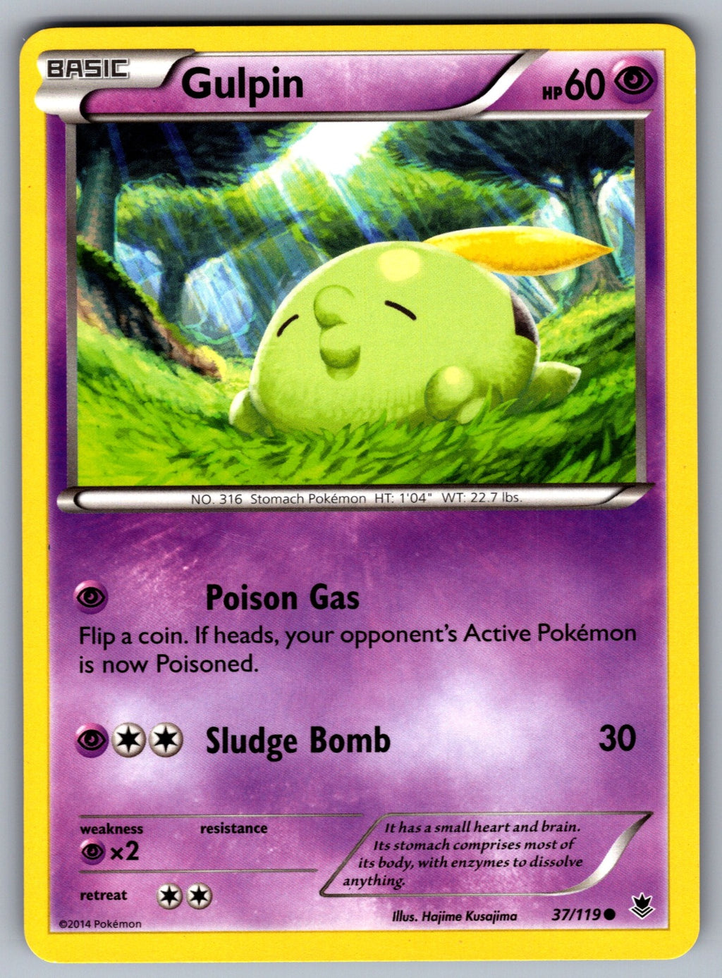 Gulpin Common XY - Phantom Forces 37/119 LP 2014