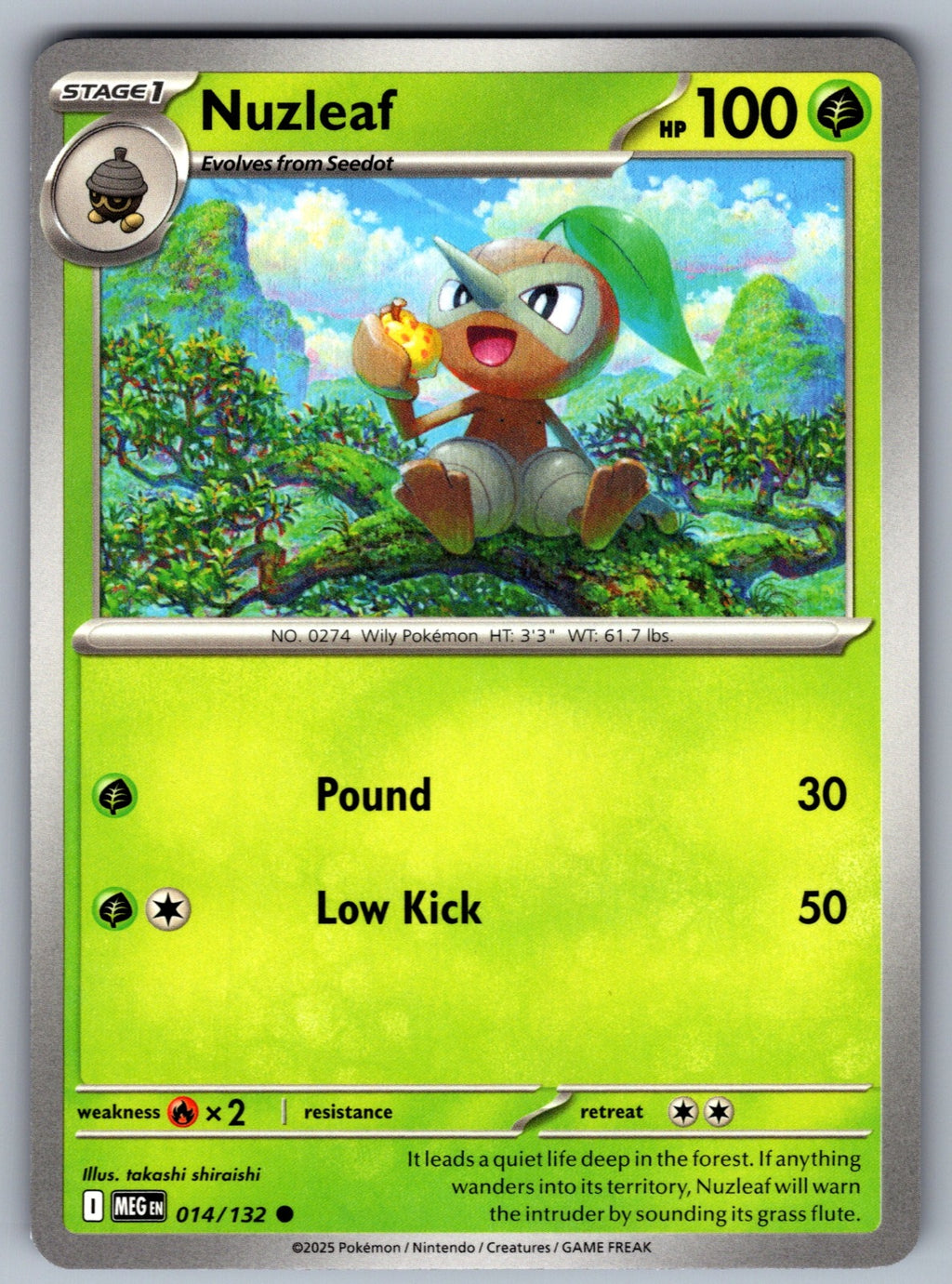 Nuzleaf Common ME01: Mega Evolution 014/132 NM 2025