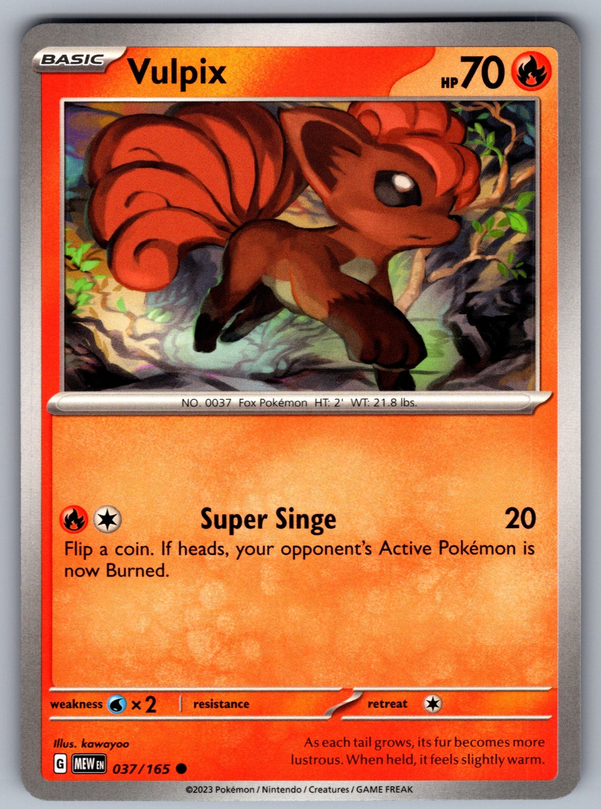 Vulpix Common SV: Scarlet & Violet 151 037/165 NM 2023
