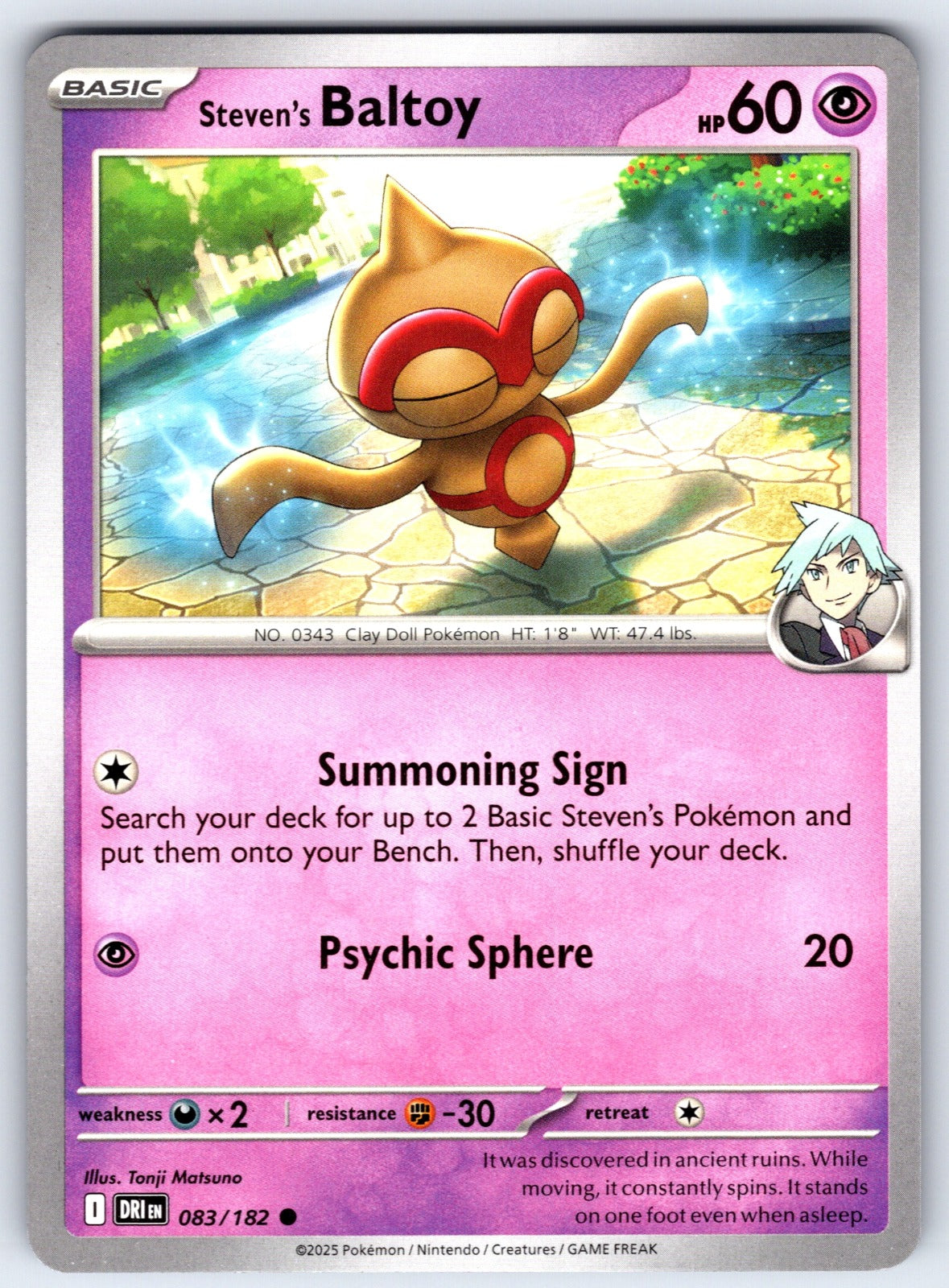 Steven's Baltoy Common SV10: Destined Rivals 083/182 NM 2025