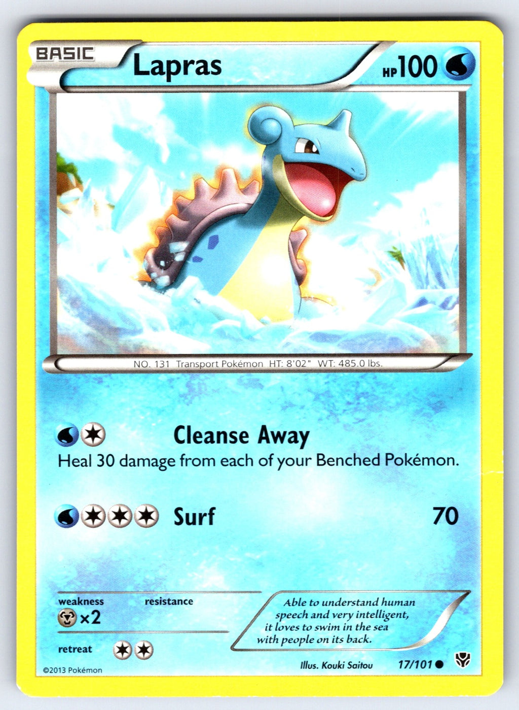 Lapras Common Plasma Blast 17/101 LP 2013