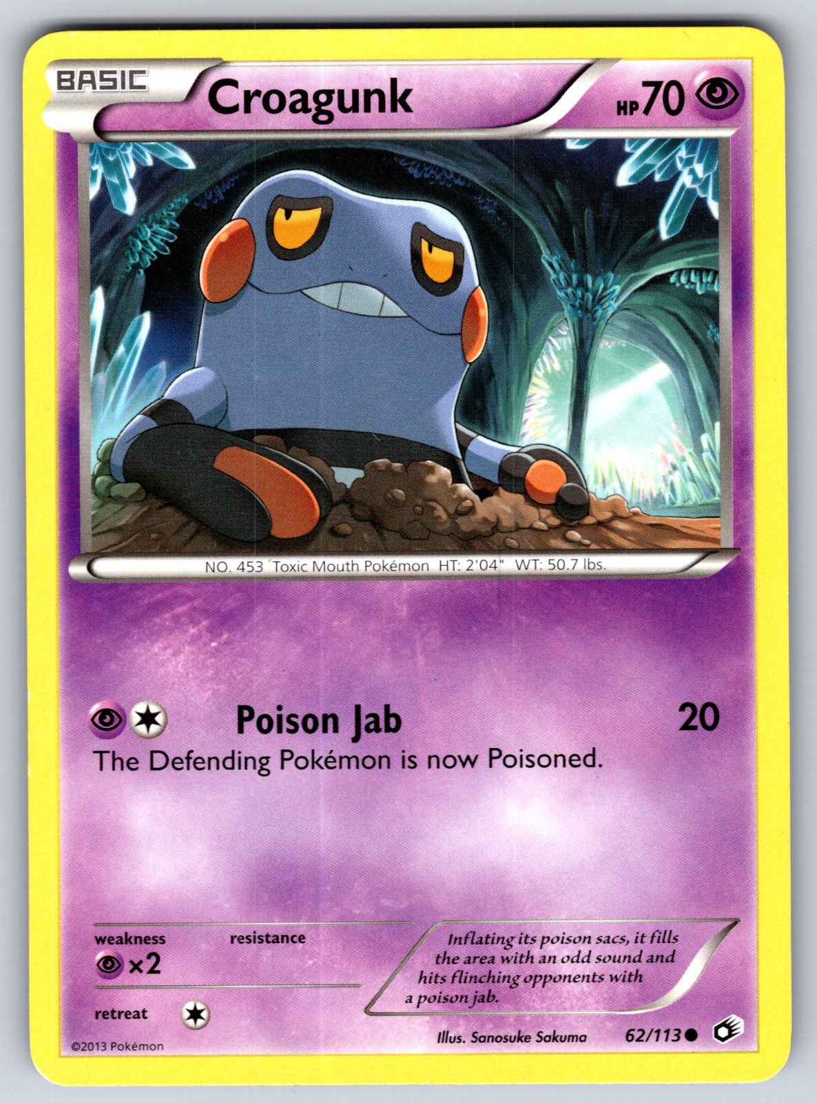 Croagunk Common Legendary Treasures 62/113 LP 2013