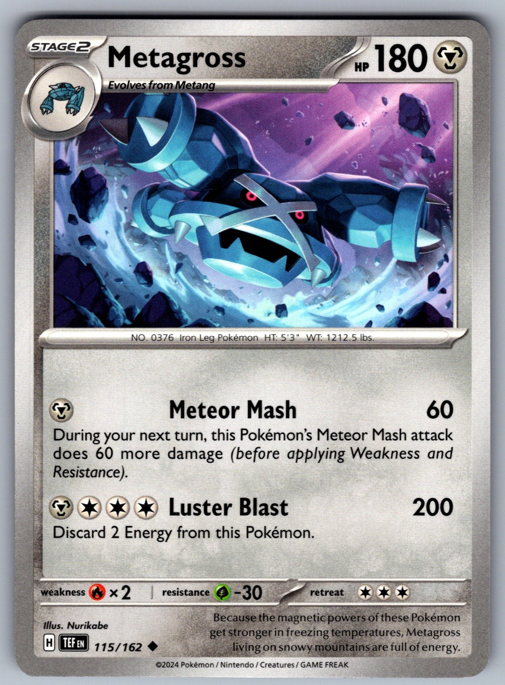 Metagross Uncommon SV05: Temporal Forces 115/162 NM 2024