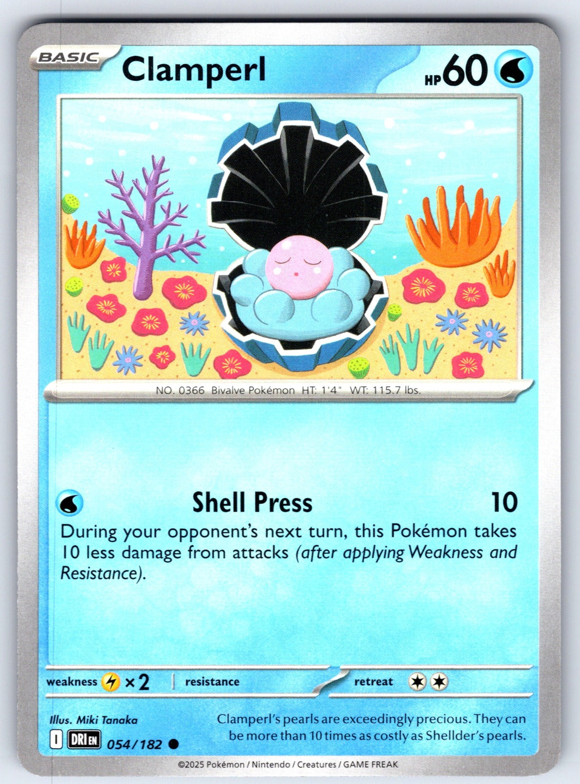 Clamperl Common SV10: Destined Rivals 054/182 NM 2025