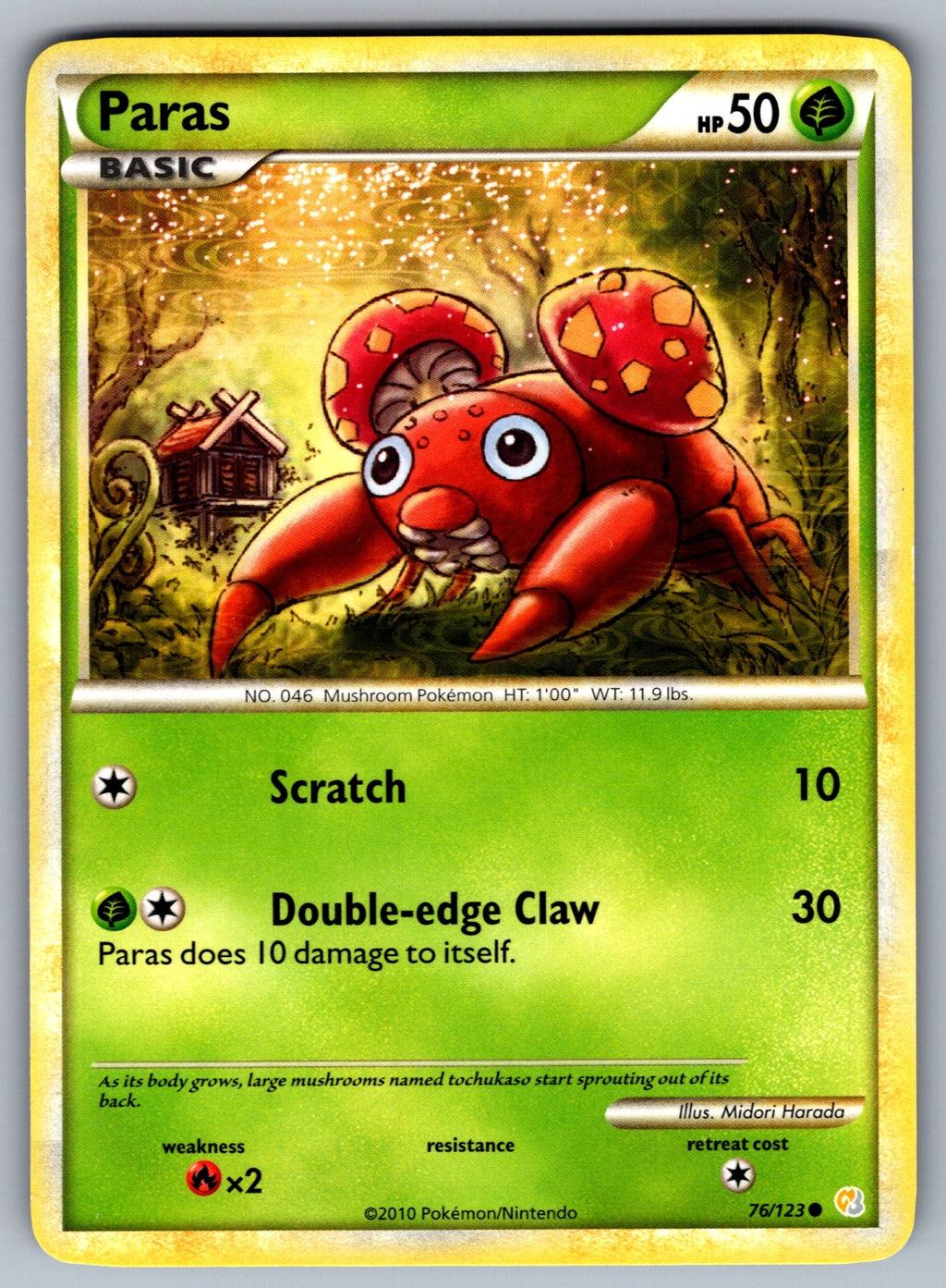 Paras Common HeartGold SoulSilver 76/123 LP 2010