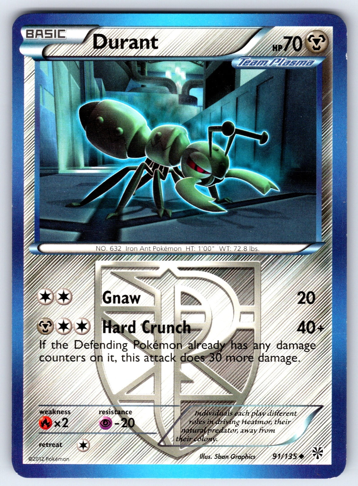 Durant (Team Plasma) (91) Uncommon Plasma Storm 91/135 LP 2013