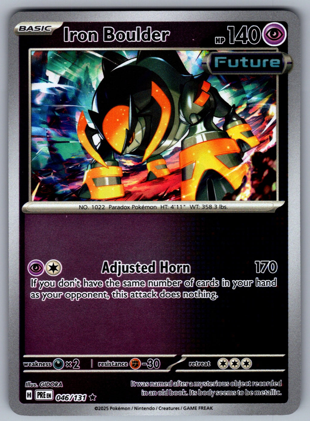 Iron Boulder Reverse Holo Rare SV07: Stellar Crown 071/142 NM 2024