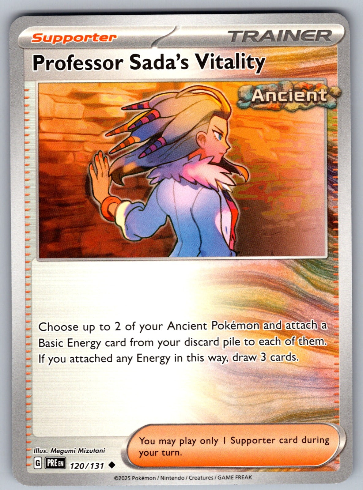 Professor Sada's Vitality Uncommon SV: Prismatic Evolutions 120/131 NM 2025