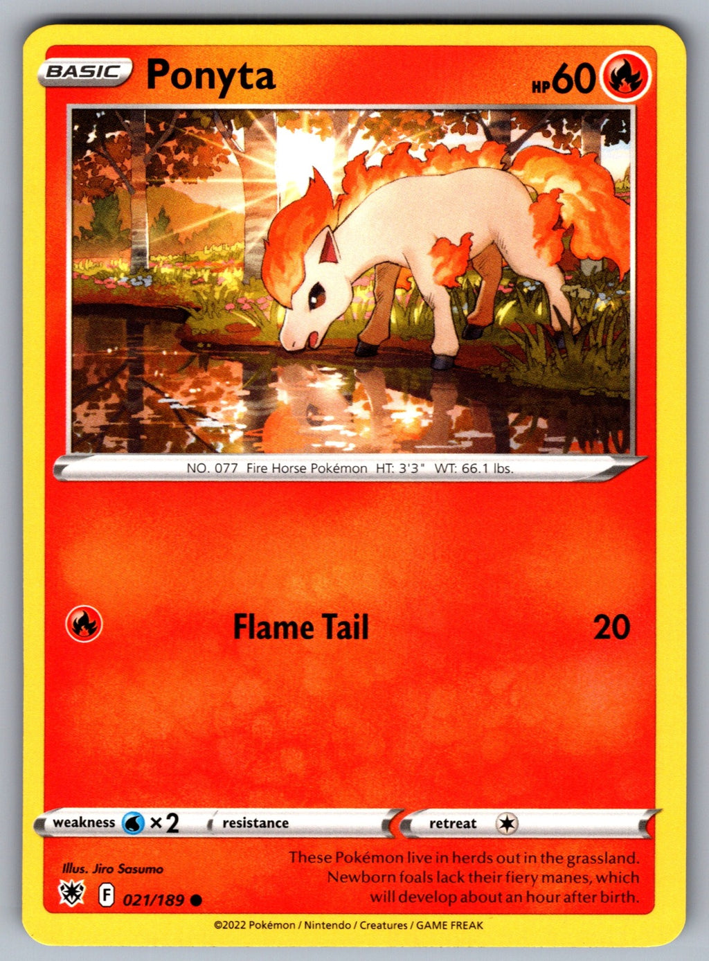 Ponyta Common SWSH10: Astral Radiance 021/189 NM 2022