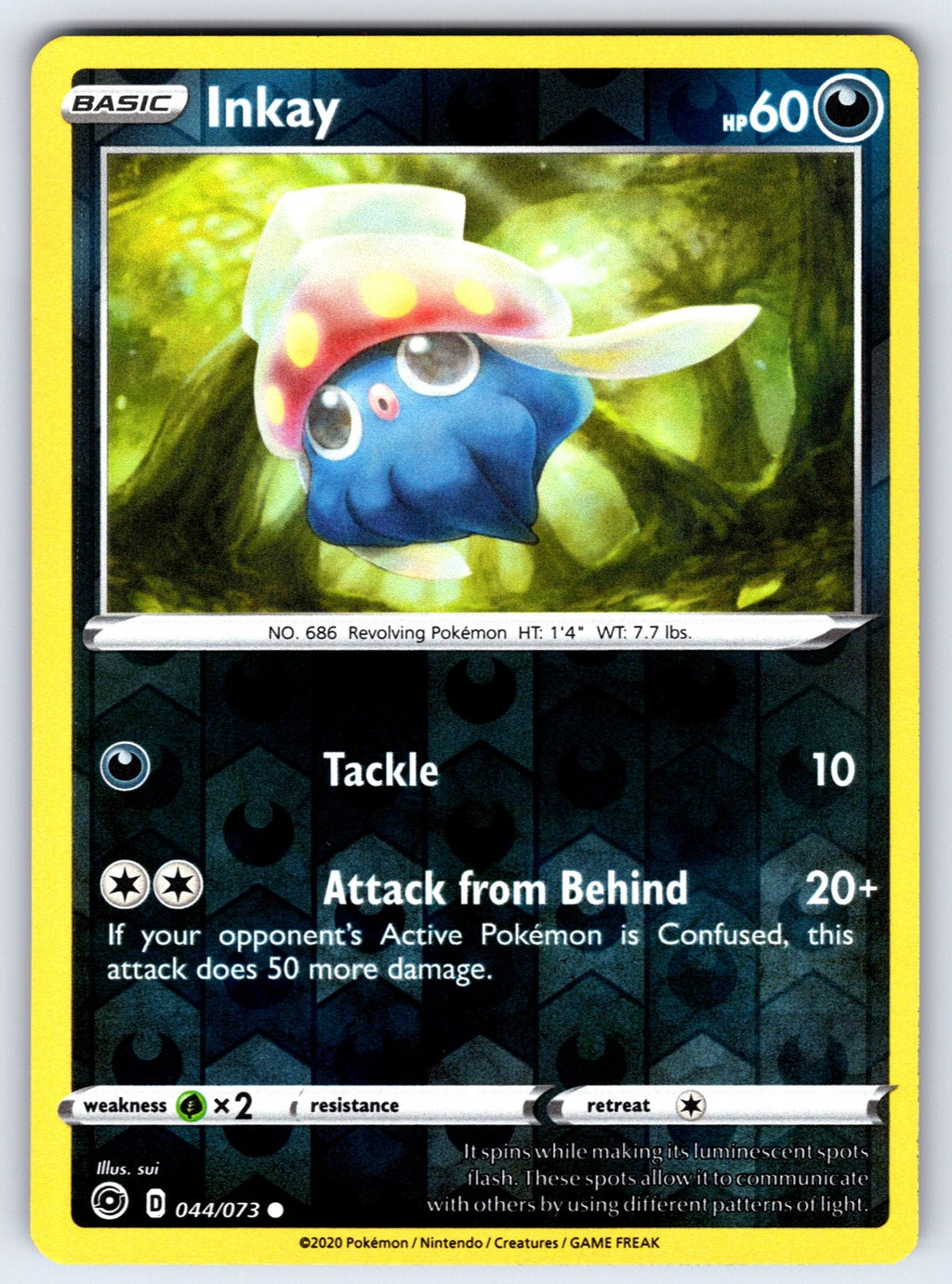 Inkay Reverse Holo Common Champion's Path 44/73 NM 2020