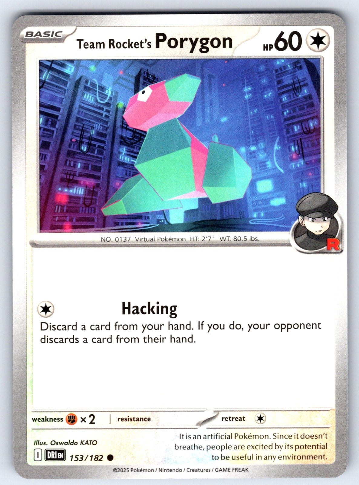 Team Rocket's Porygon Common SV10: Destined Rivals 153/182 NM 2025