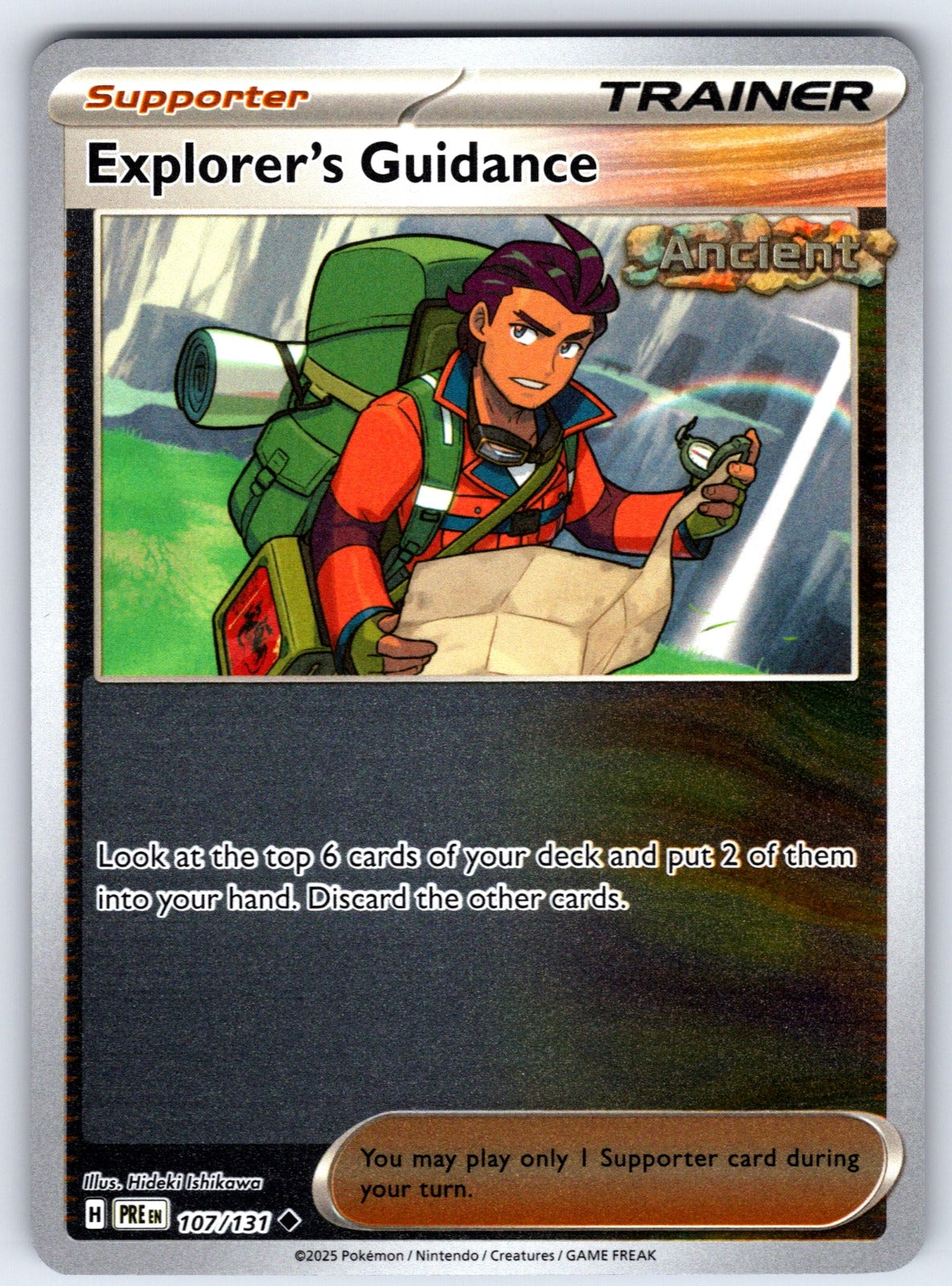 Explorer's Guidance Reverse Holo Uncommon SV: Prismatic Evolutions 107/131 NM 20