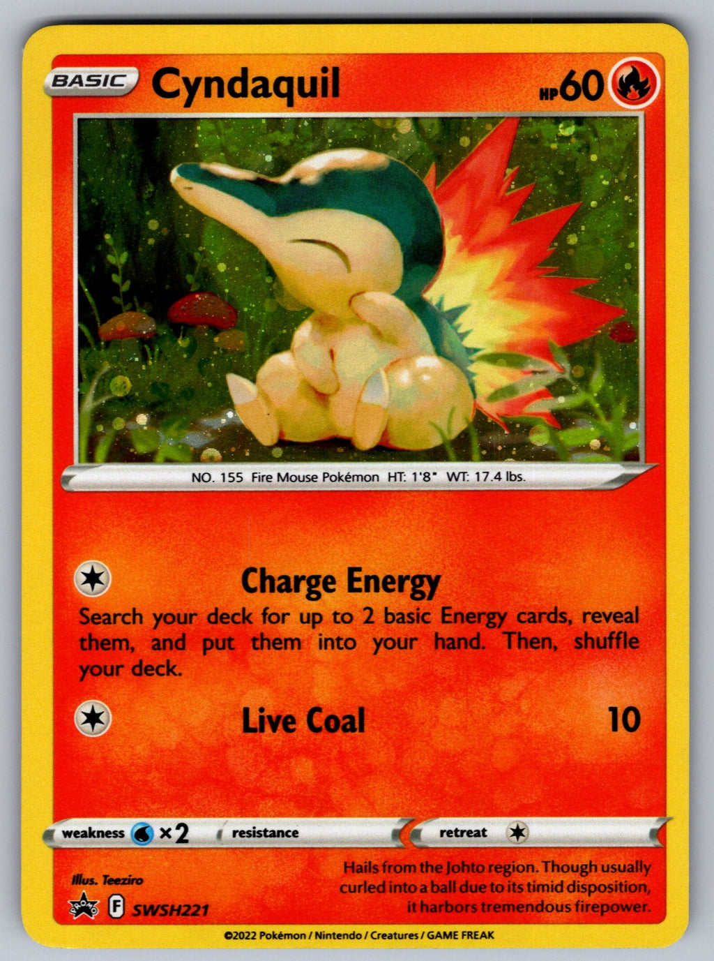 Cyndaquil Holo Promo SWSH: Sword & Shield Promo Cards SWSH221 NM 2019