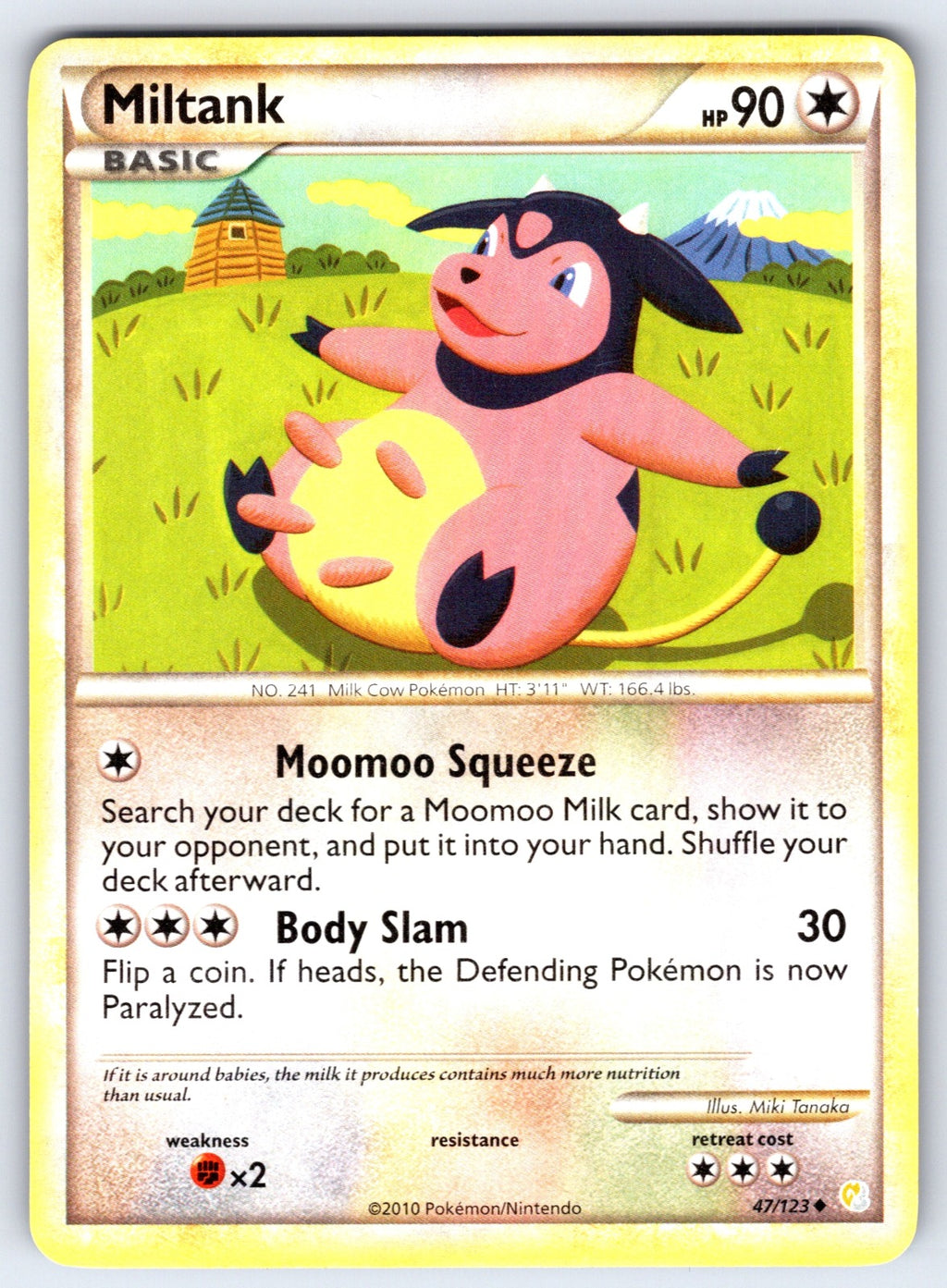 Miltank Uncommon HeartGold SoulSilver 47/123 LP 2010