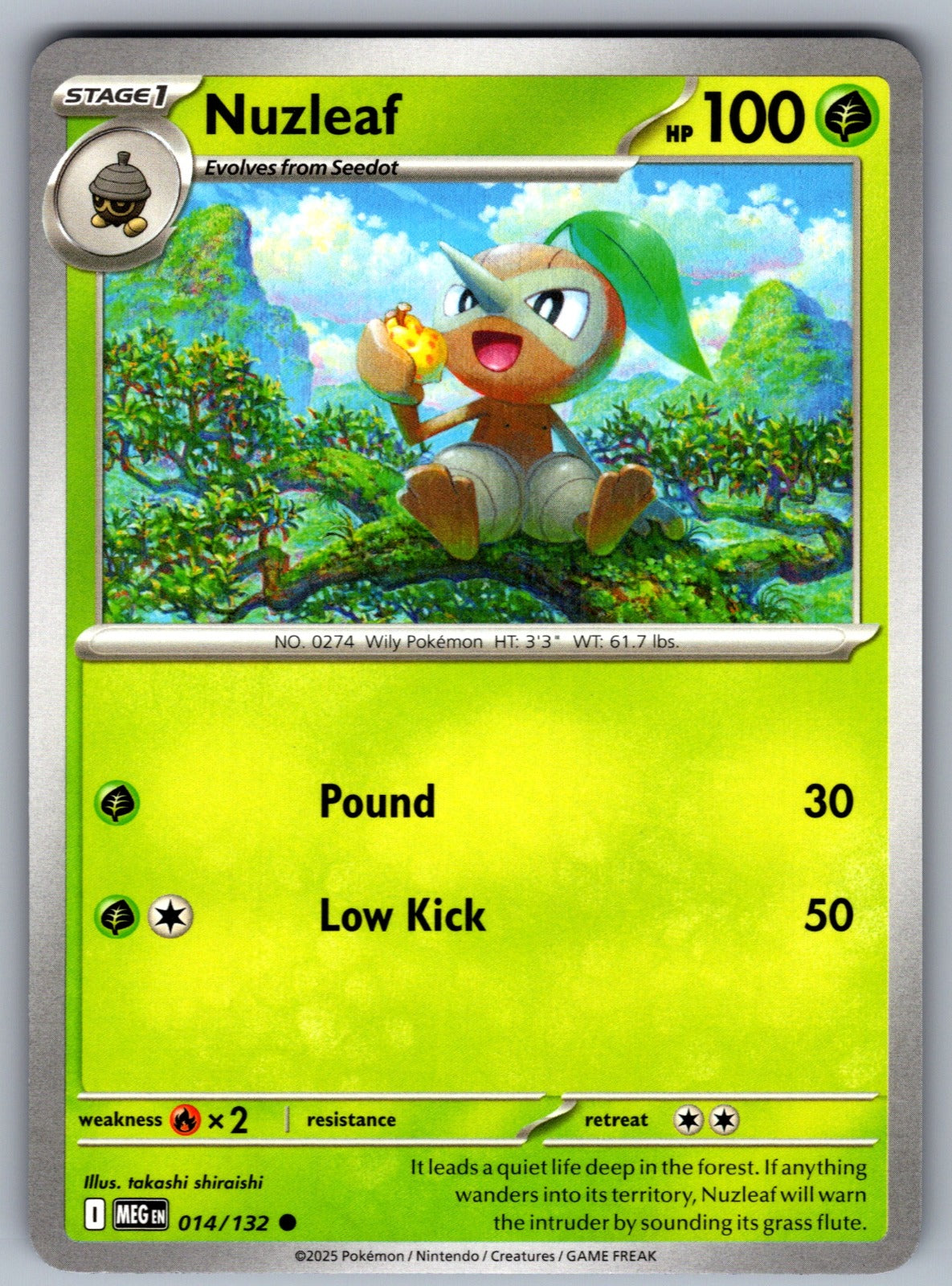 Nuzleaf Common ME01: Mega Evolution 014/132 NM 2025