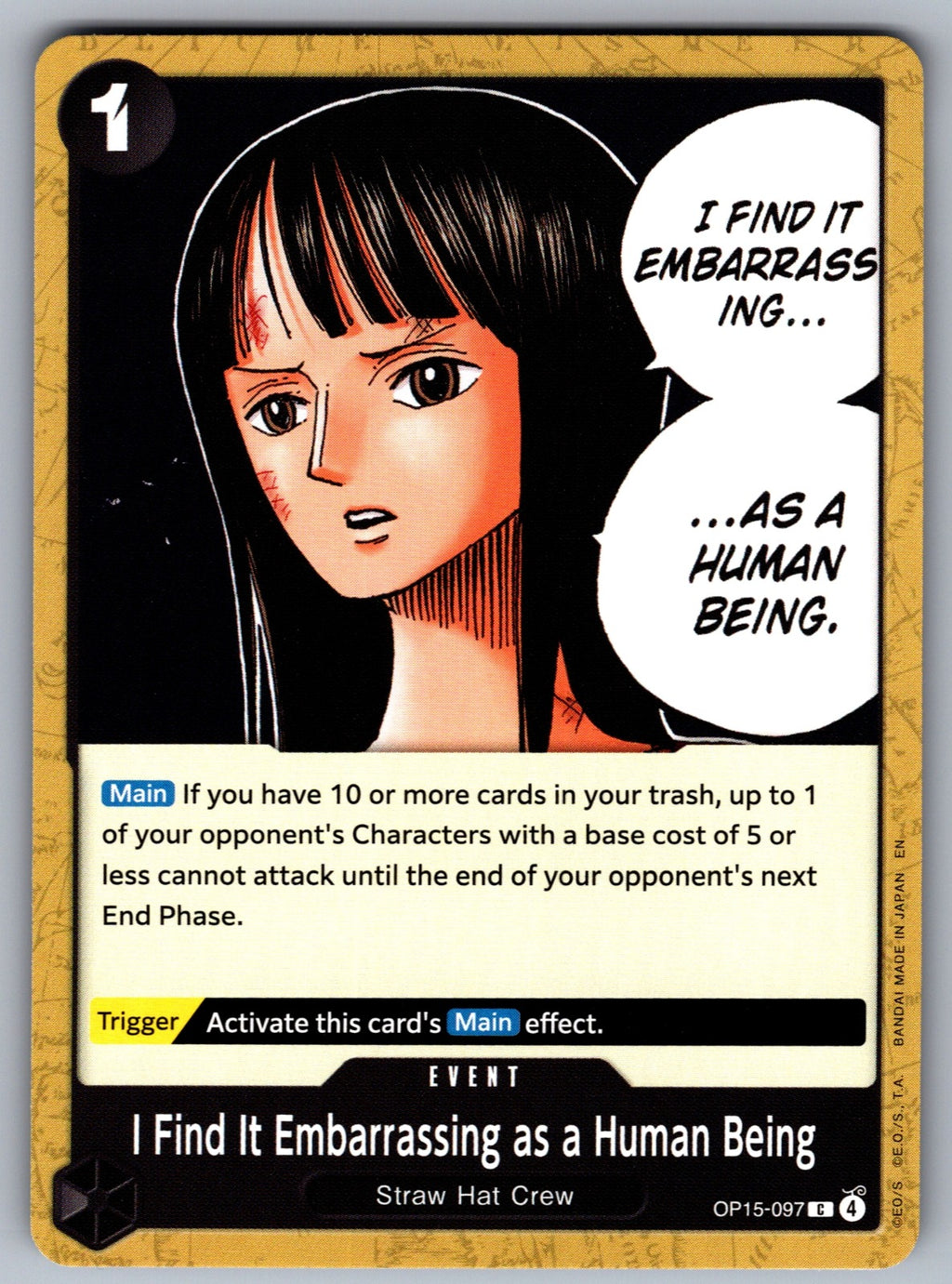 I Find It Embarrassing as a Human Being C Adventure on Kami's Island OP15-097 NM