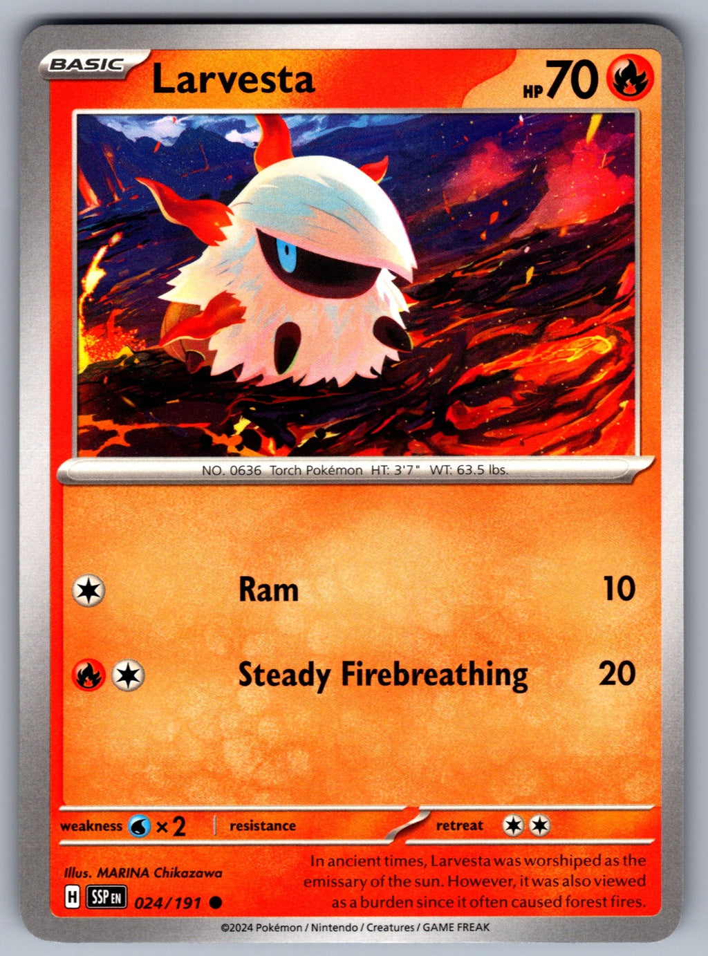 Larvesta Common SV08: Surging Sparks 024/191 NM 2024