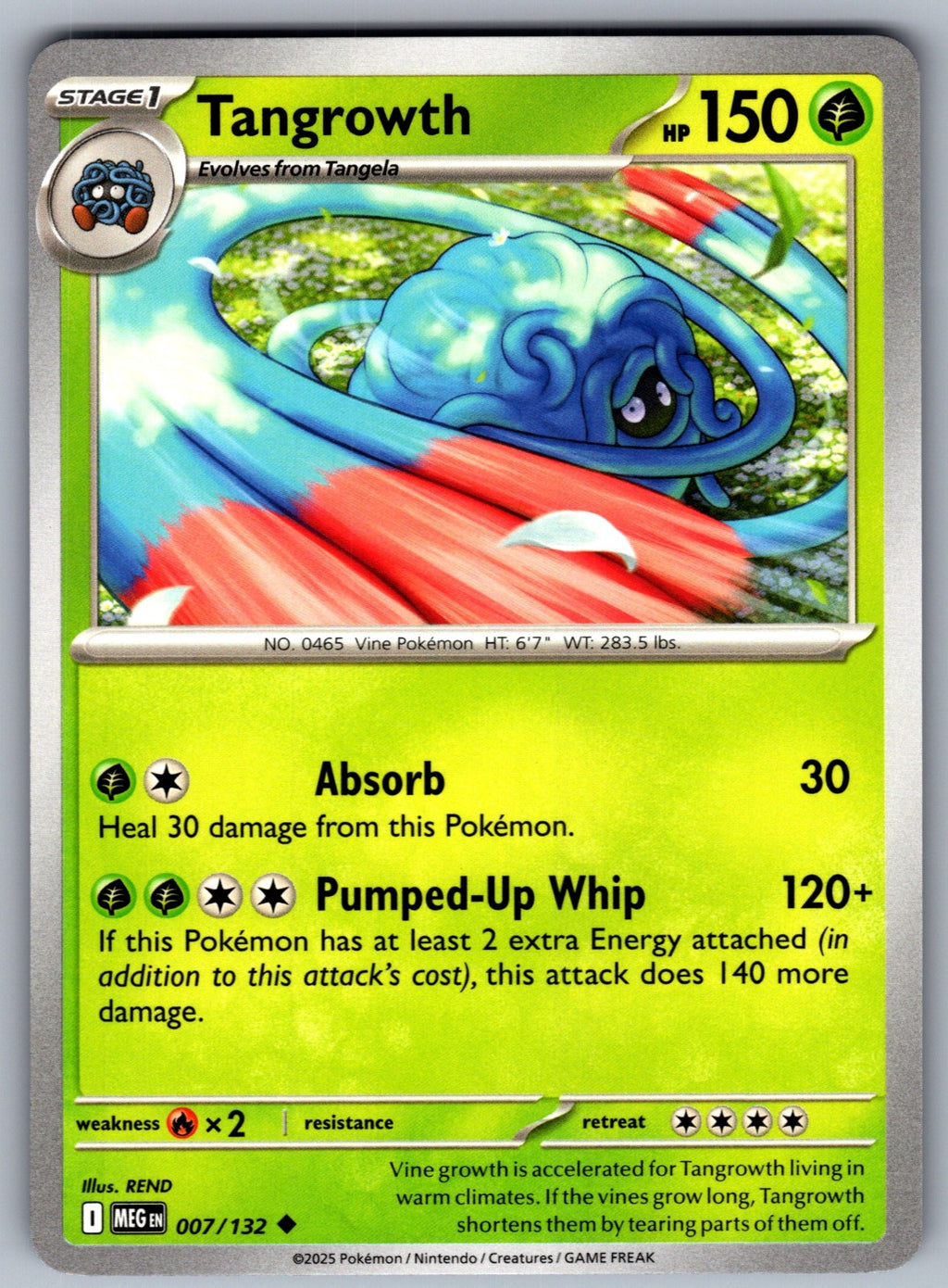 Tangrowth Uncommon ME01: Mega Evolution 007/132 NM 2025