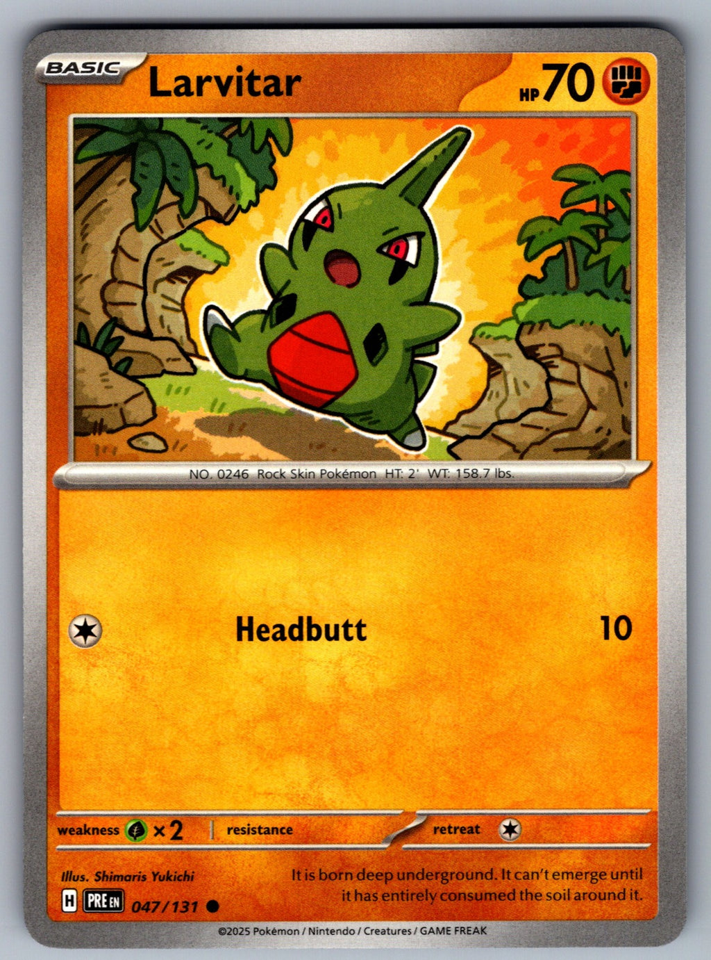 Larvitar Common SV: Prismatic Evolutions 047/131 NM 2025