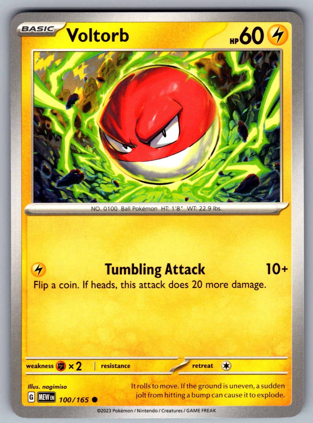 Voltorb Common SV: Scarlet & Violet 151 100/165 NM 2023