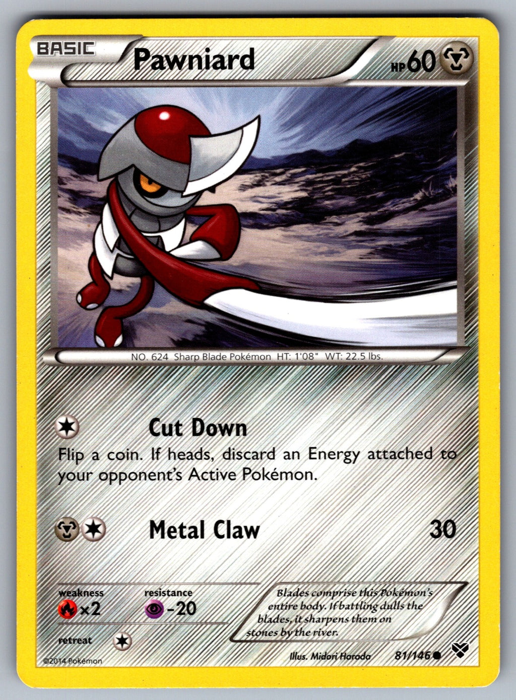 Pawniard Common XY Base Set 81/146 LP 2014