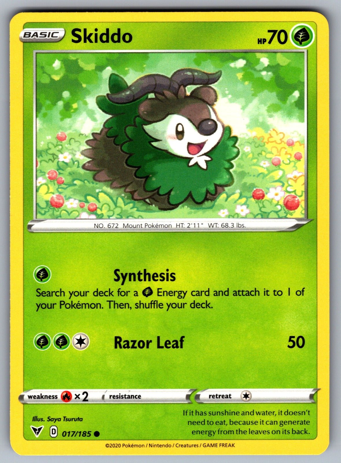 Skiddo Common SWSH04: Vivid Voltage 017/185 NM 2020